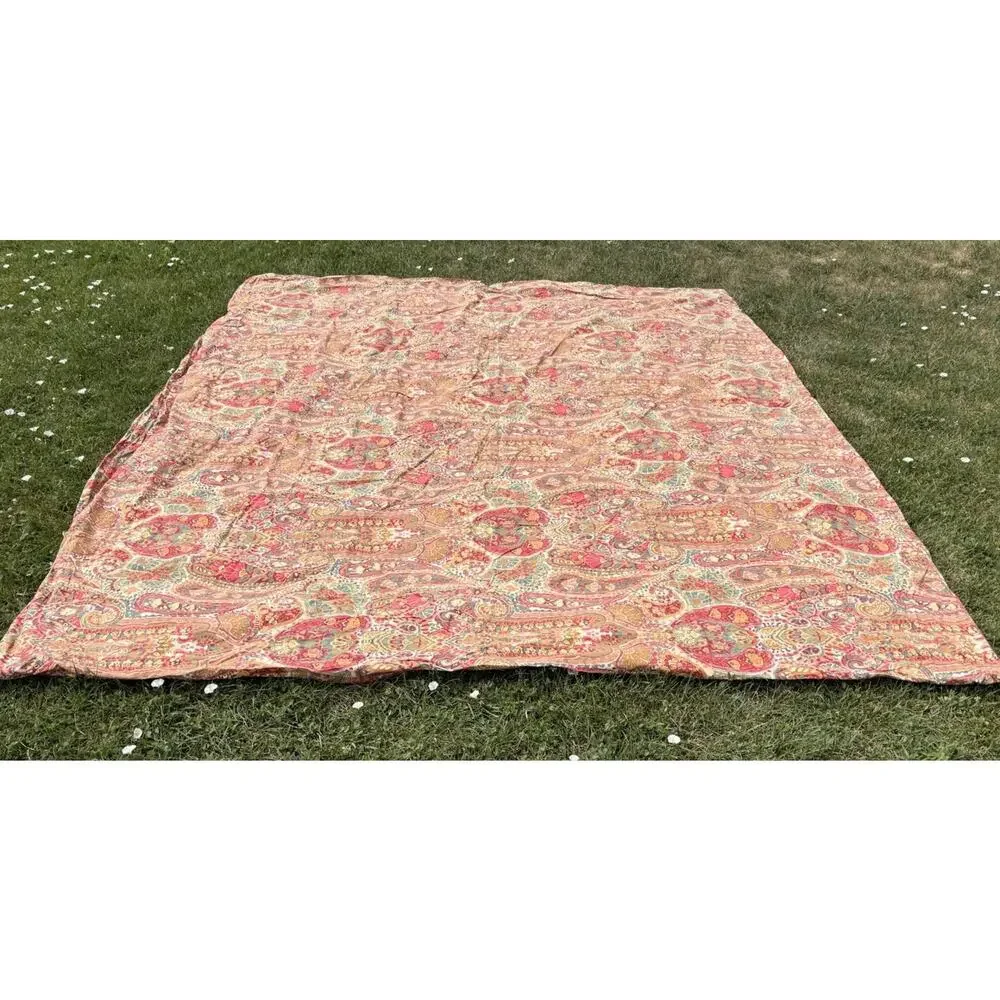 Pottery Barn100% Organic Cotton Maeve Paisley Duvet Cover King Size Red M7